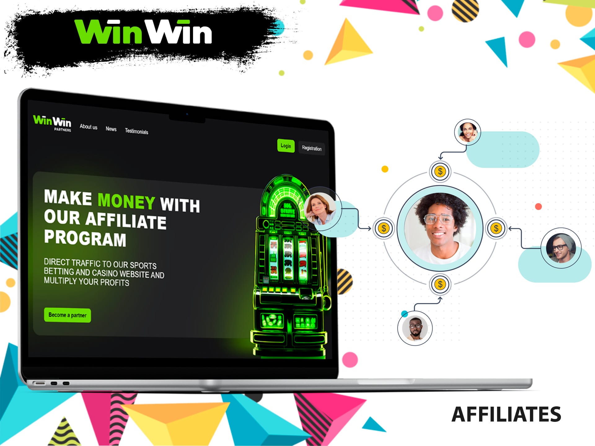 Become a Winwin partner to earn extra profit from referred players