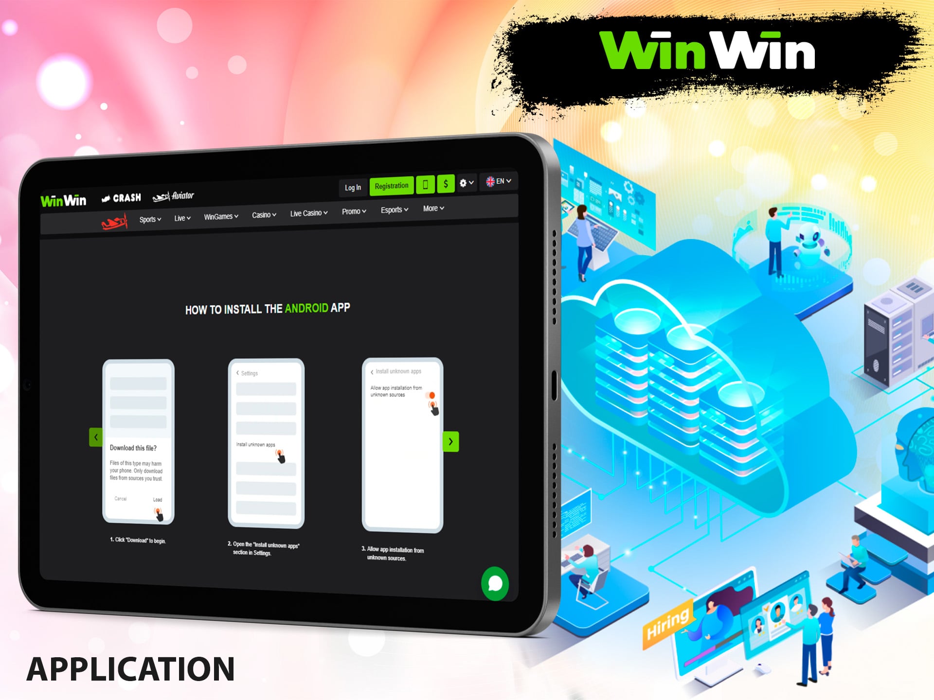 Winwin application is a convenient solution for you to play from your mobile devices