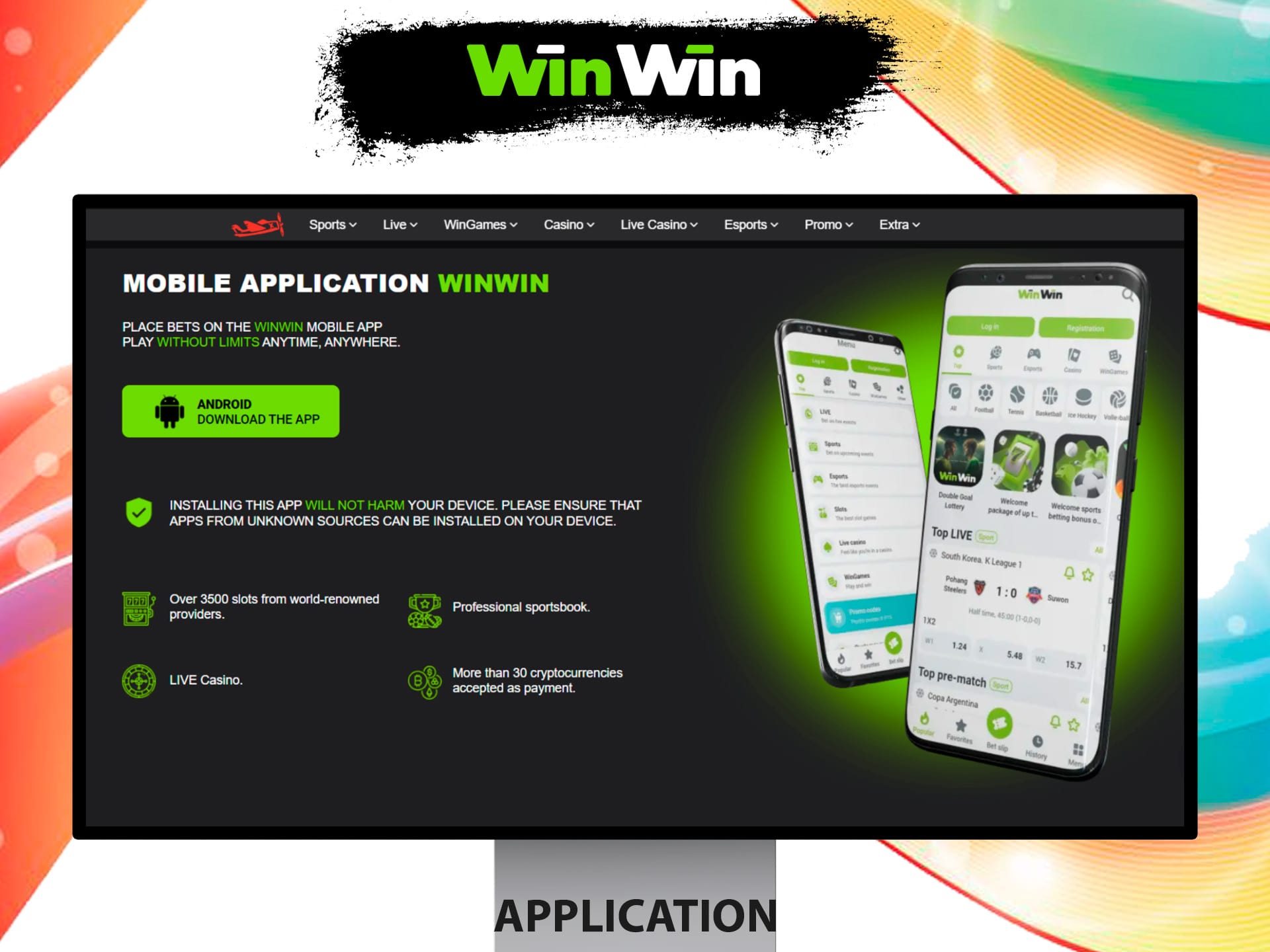 The Winwin app gives you access to all the best games right from your mobile device