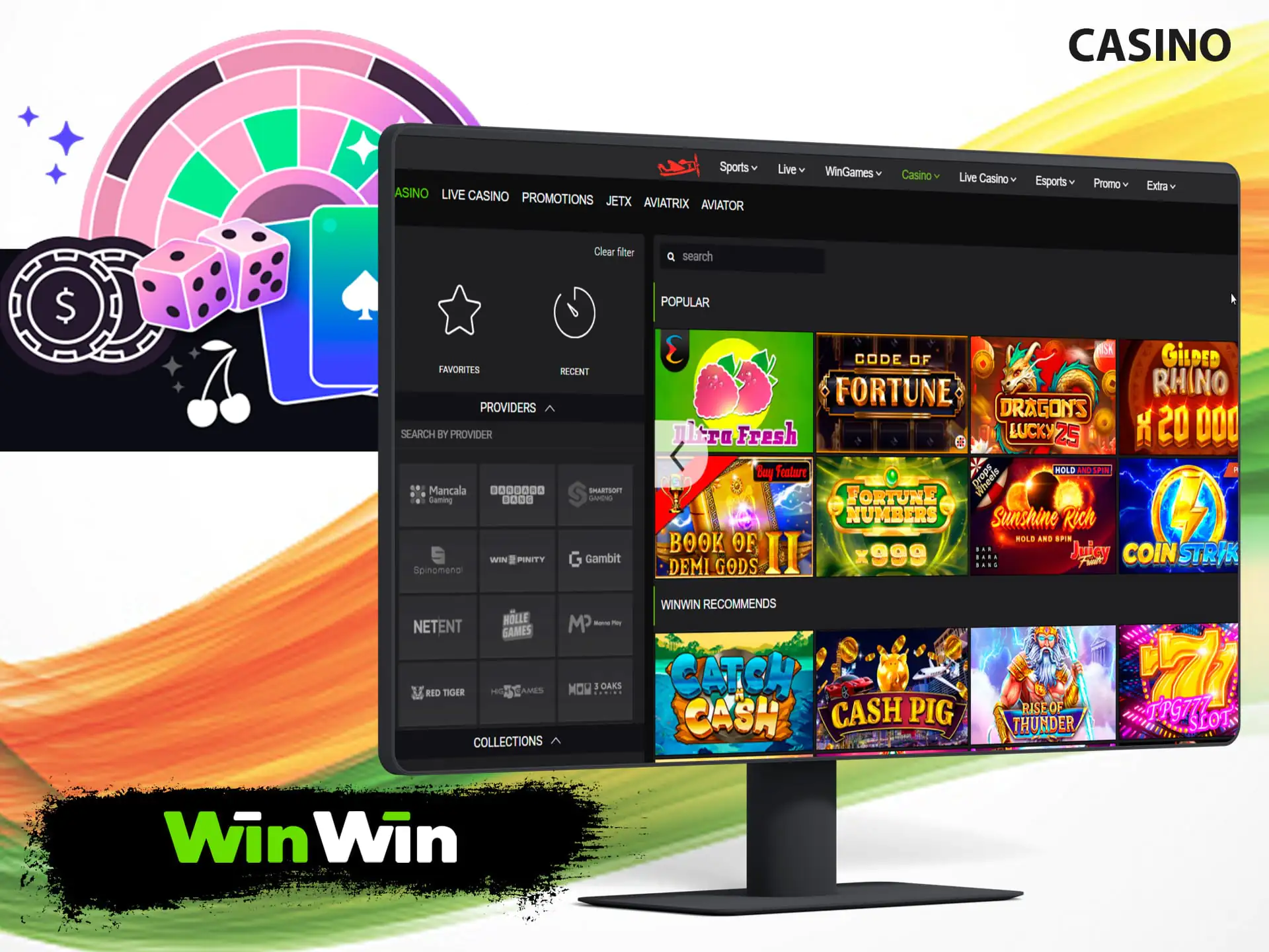 Winwin Casino allows you to choose the best games that are available on the platform to play for real money