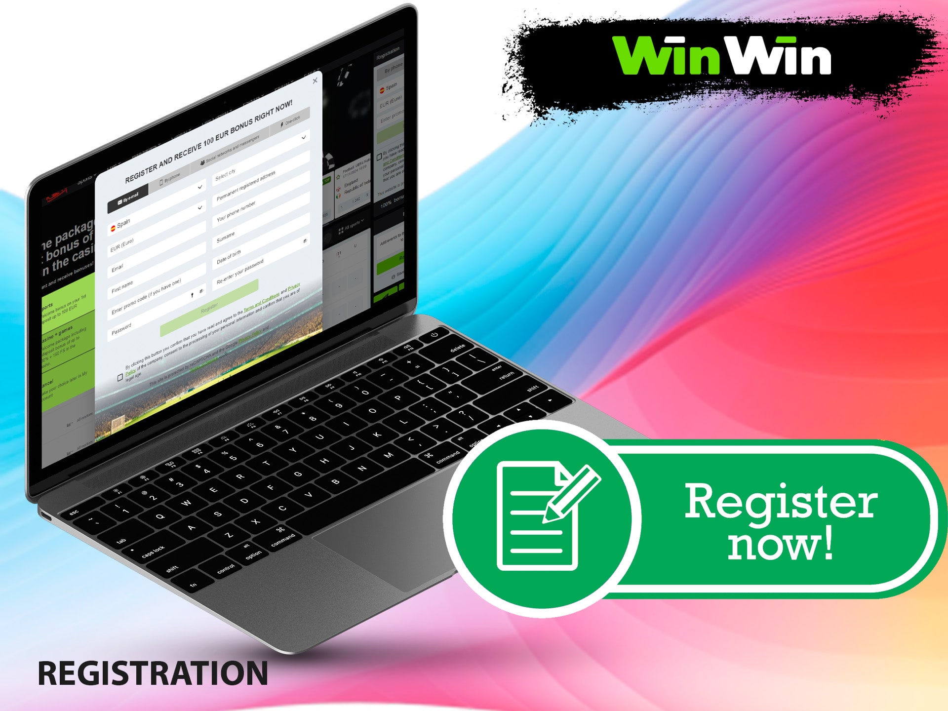 Simple and quick registration on the Winwin website will allow you to start playing as soon as possible